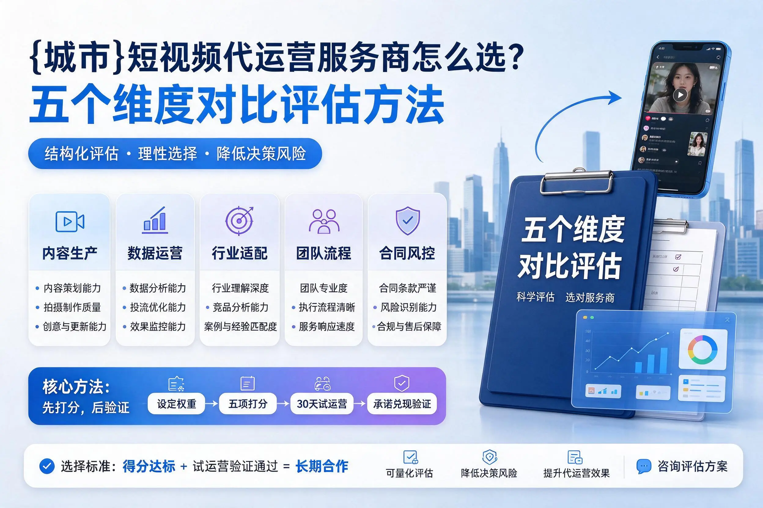 荆门短视频代运营服务商怎么选？五个维度对比评估方法