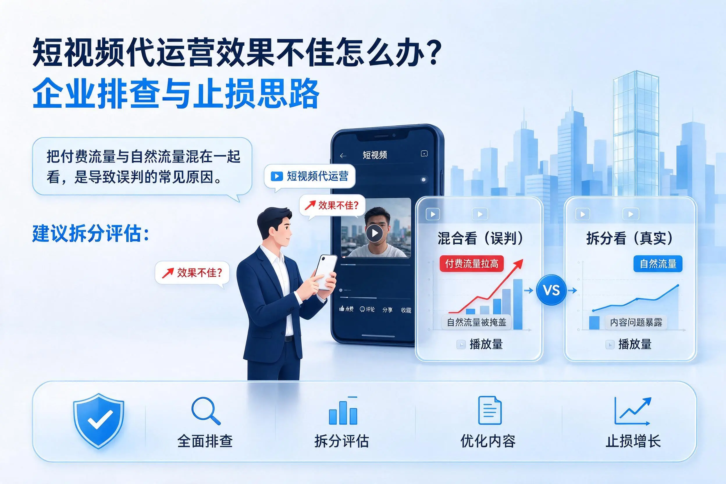 短视频代运营效果不佳怎么办？荆门企业排查与止损思路