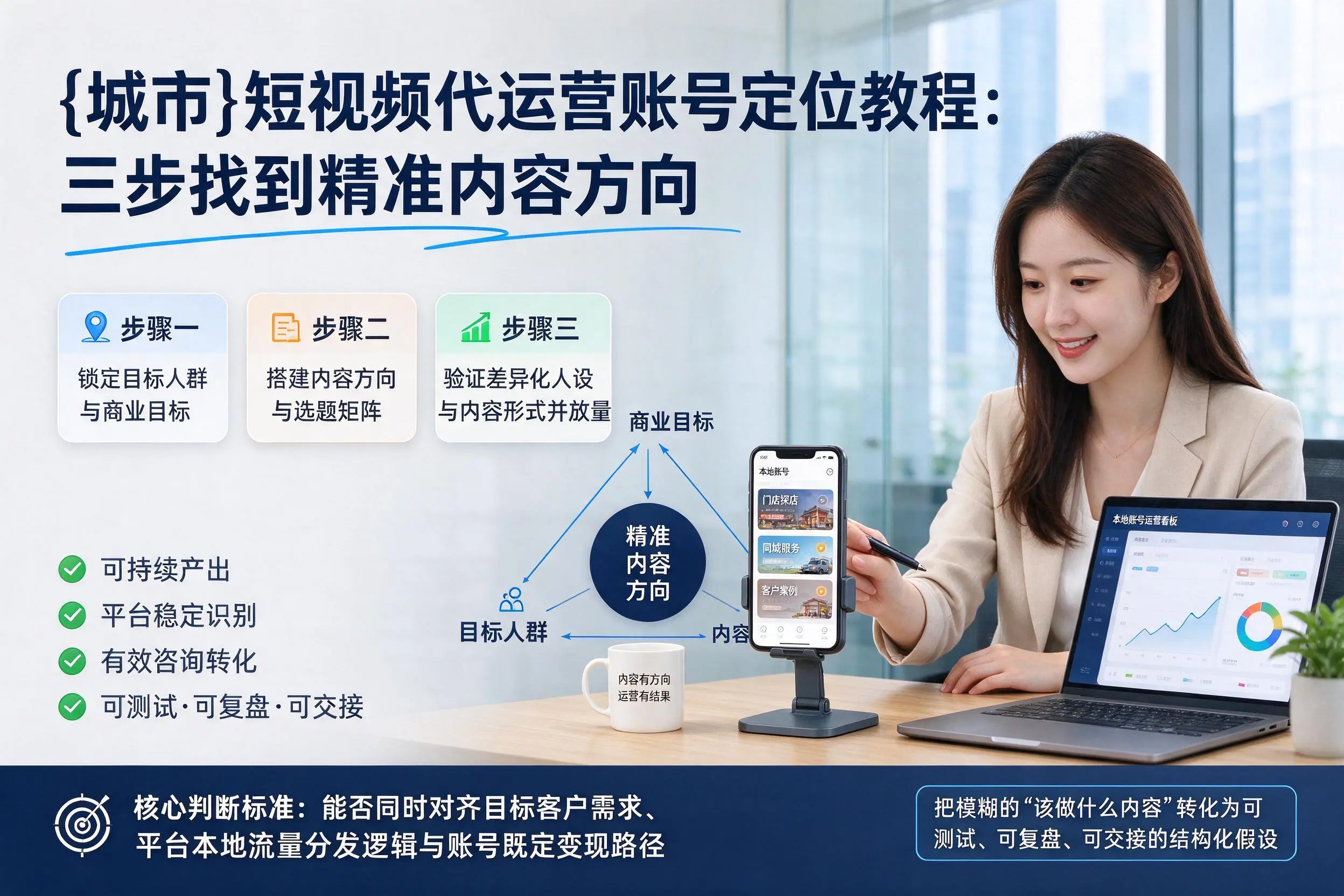 荆门短视频代运营账号定位教程：三步找到精准内容方向