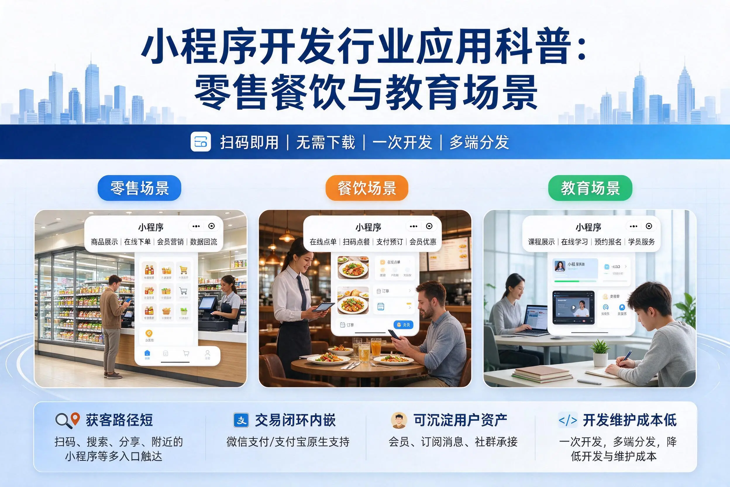 荆门小程序开发行业应用科普：零售餐饮与教育场景
