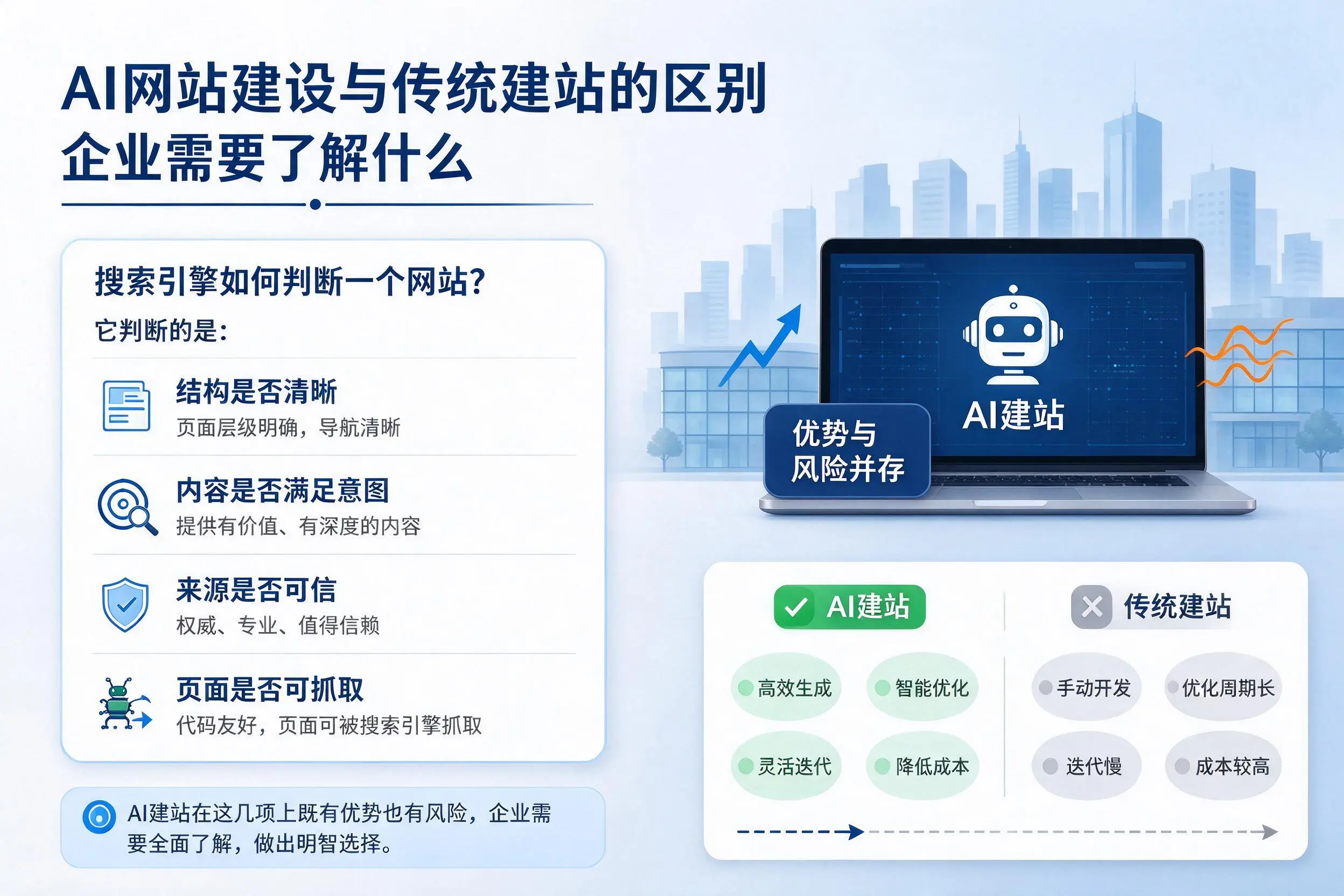 AI网站建设与传统建站的区别，荆门企业需要了解什么