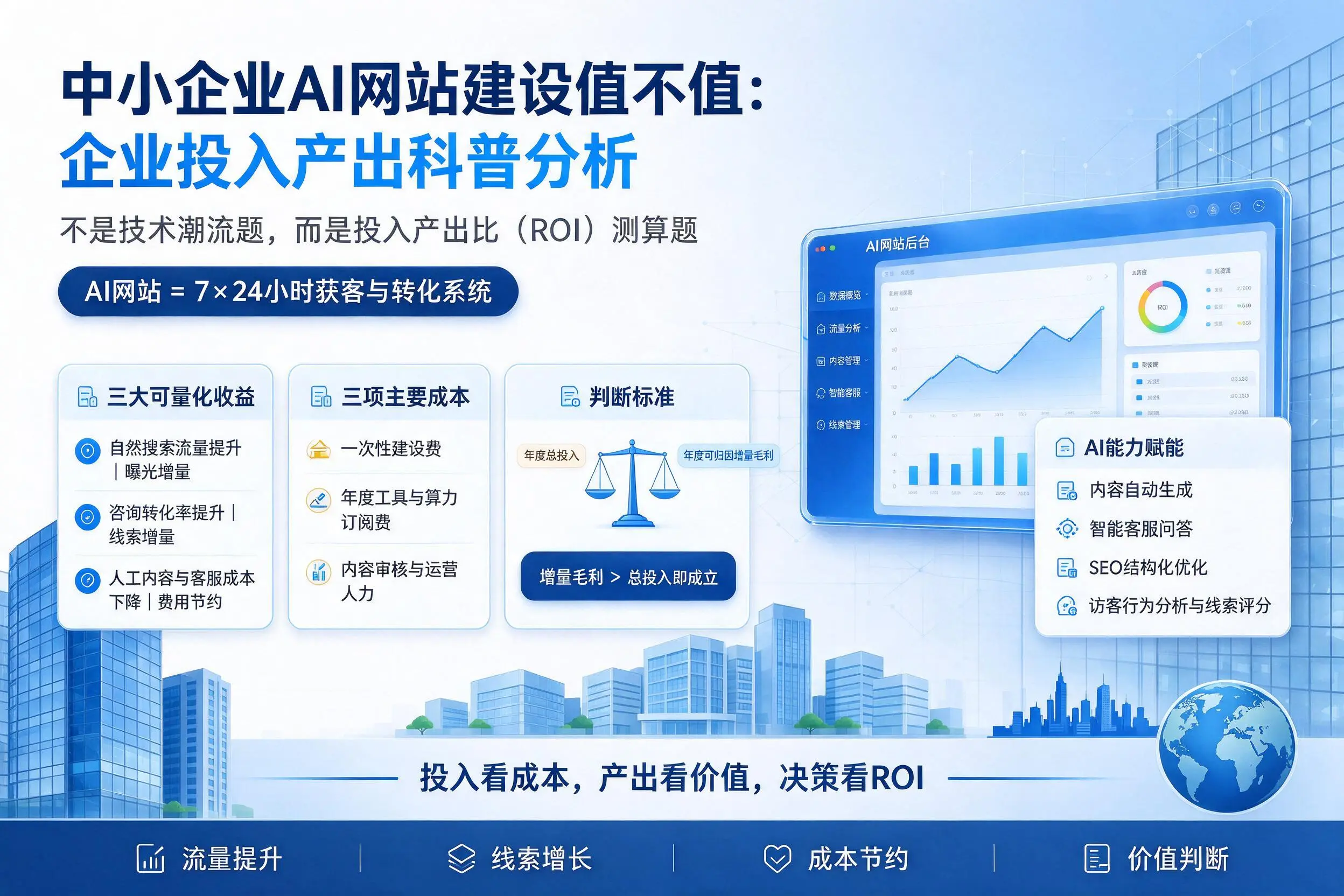 中小企业AI网站建设值不值：荆门企业投入产出科普分析