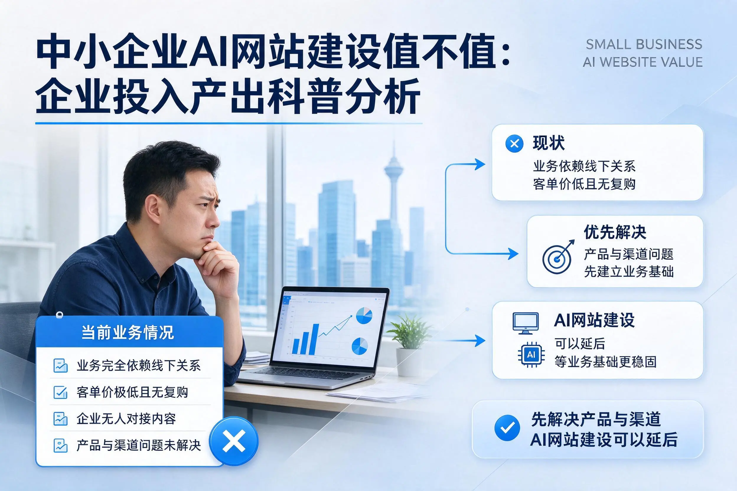 中小企业AI网站建设值不值：荆门企业投入产出科普分析