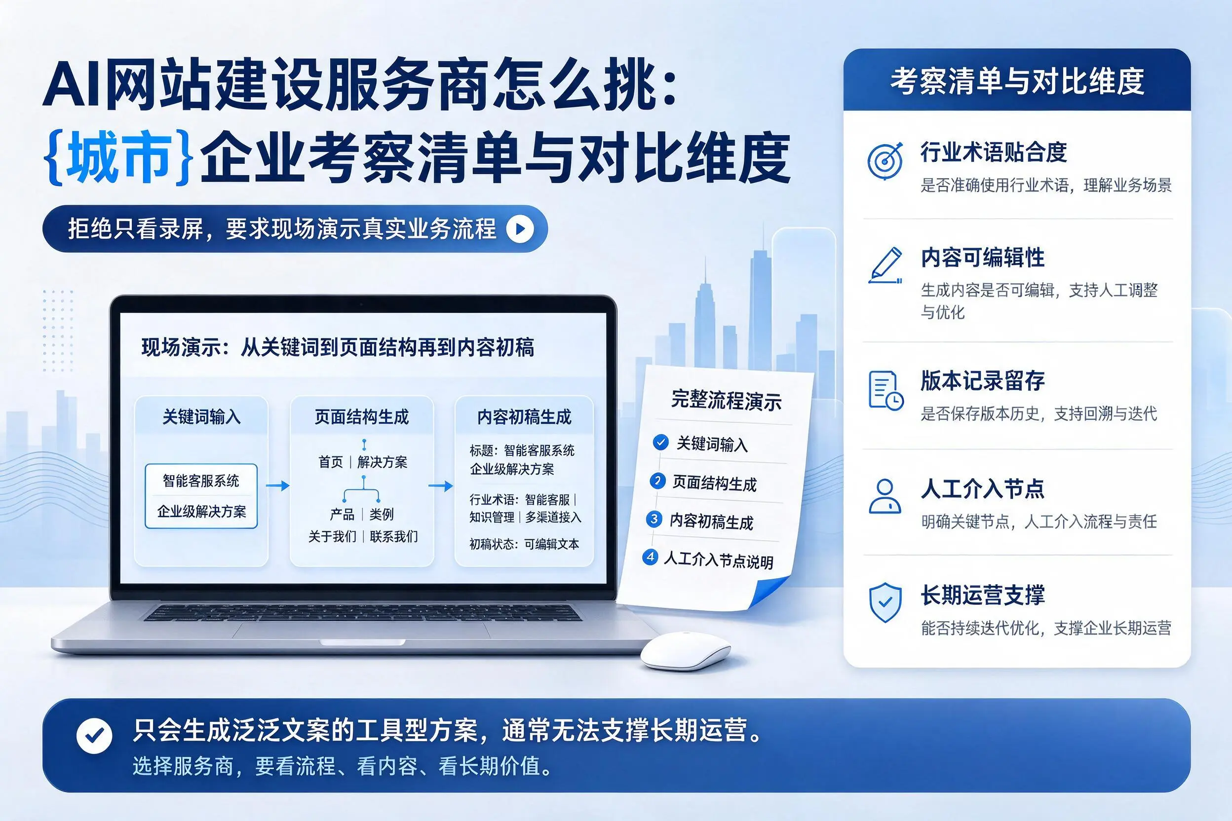 AI网站建设服务商怎么挑：荆门企业考察清单与对比维度