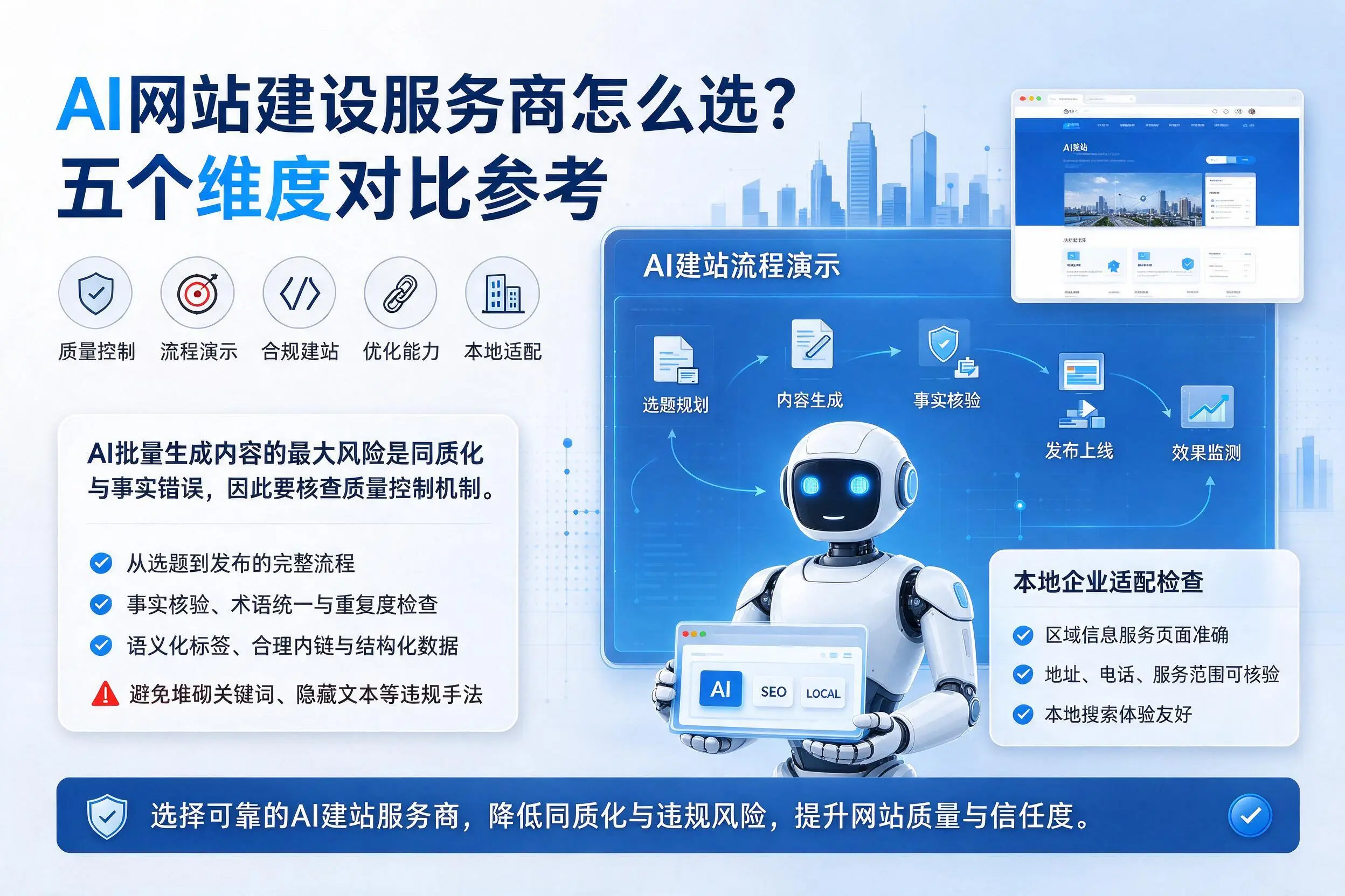 荆门AI网站建设服务商怎么选？五个维度对比参考