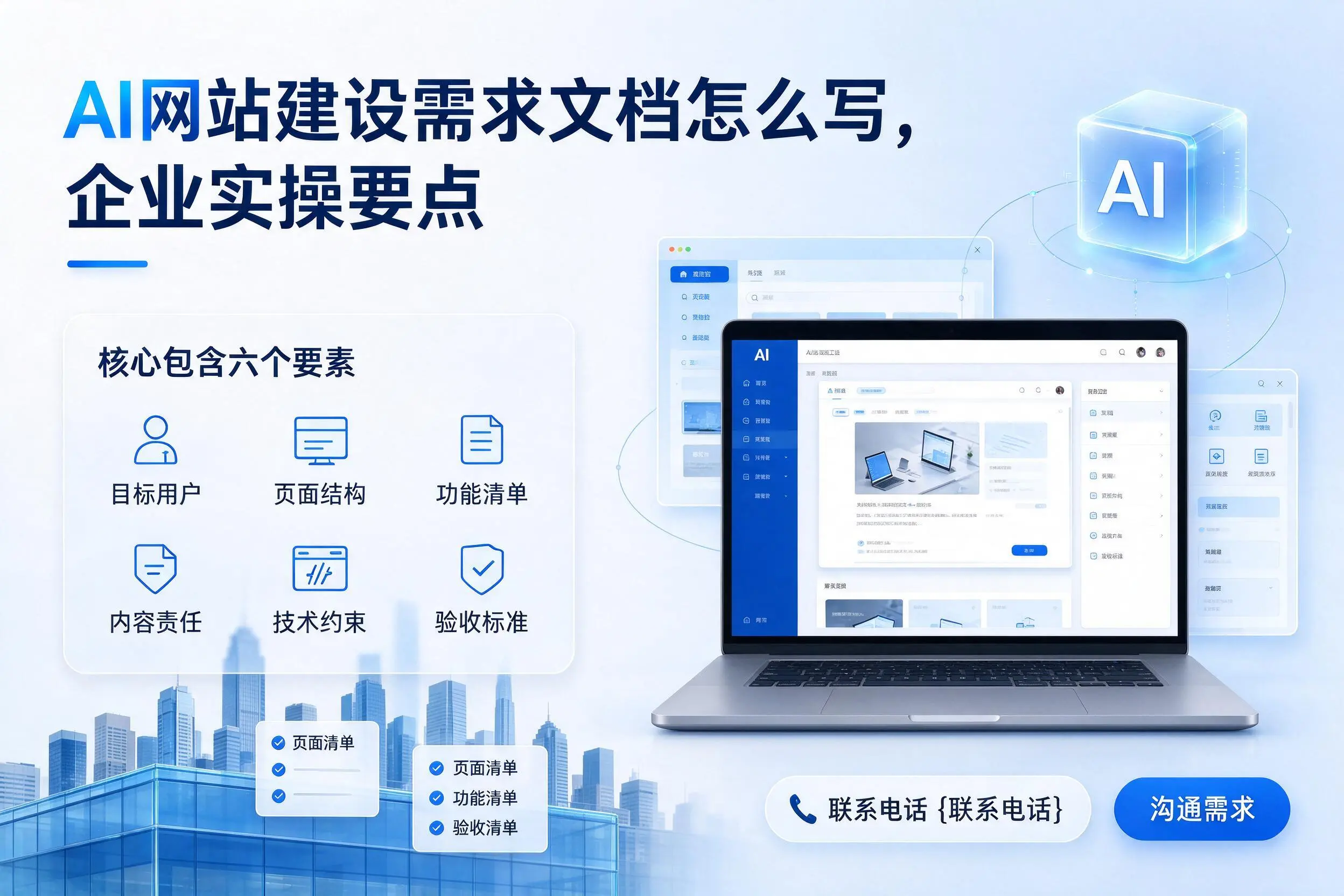 AI网站建设需求文档怎么写，荆门企业实操要点