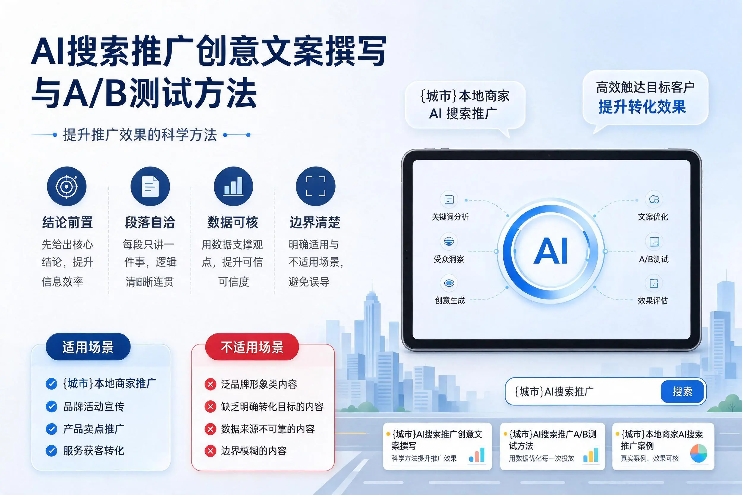 荆门AI搜索推广创意文案撰写与A/B测试方法